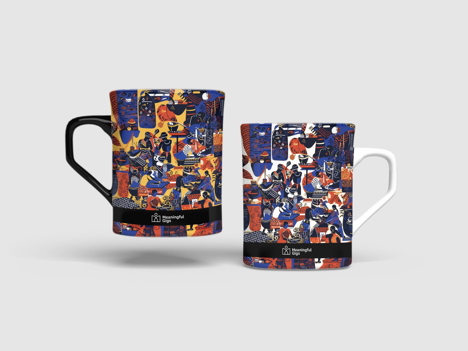 Meaningful Gigs pattern mugs